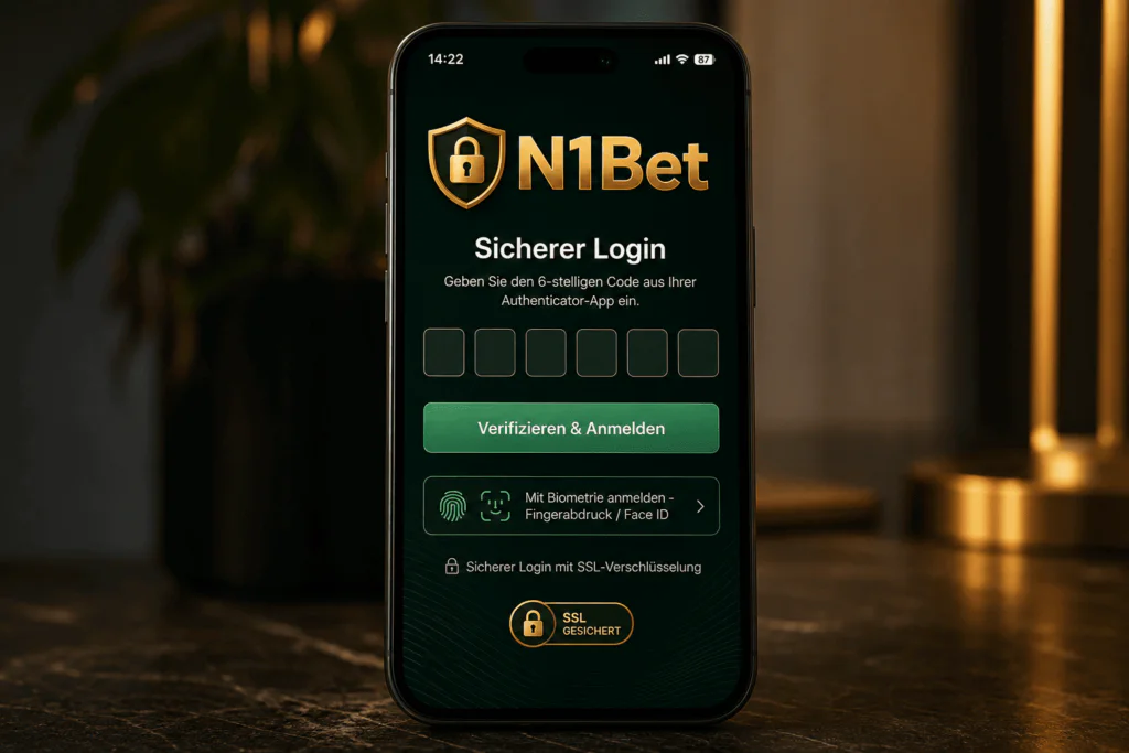 Zwei-Faktor-Authentifizierung und SSL-Sicherheit in der mobilen N1Bet App - n1bett.de