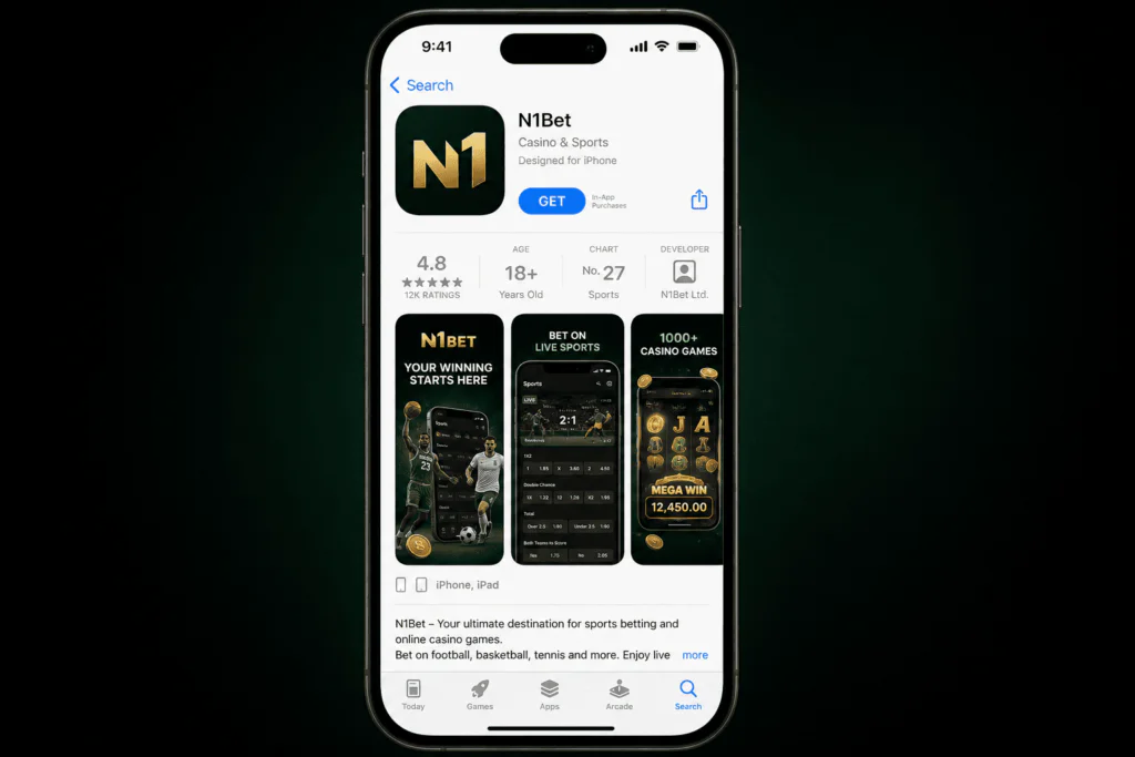 N1Bet application page layout in the official Apple App Store - n1bett.de
