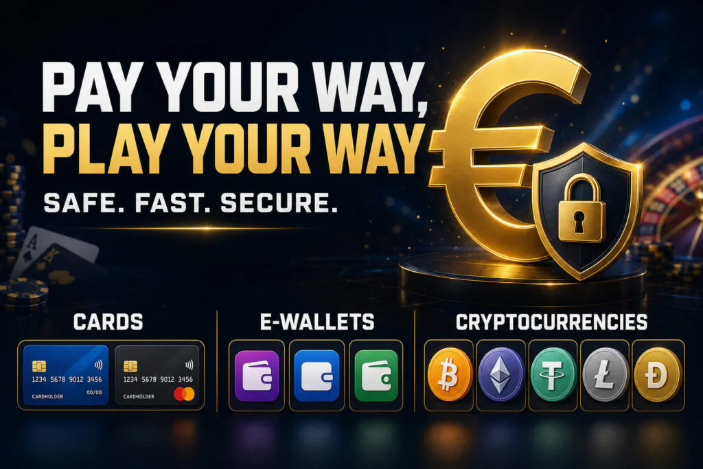 Deposit and withdrawal methods at N1Bet Casino payments page in Germany - n1bett.de